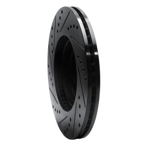 Chevrolet Cobalt Brake Rotor (1) - Front Right - R1 Concepts - Drilled & Slotted - Black - `07-`10